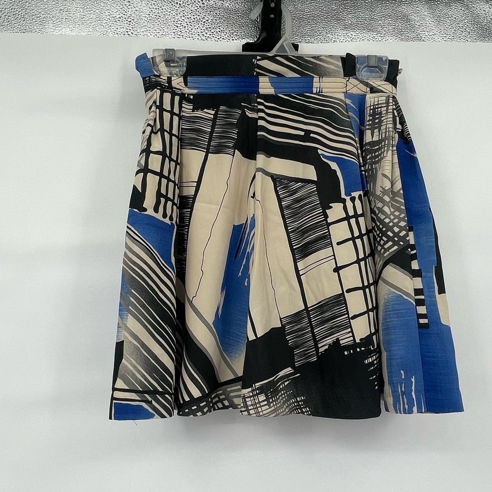 Forever 21 abstract print paper bag waist skirt